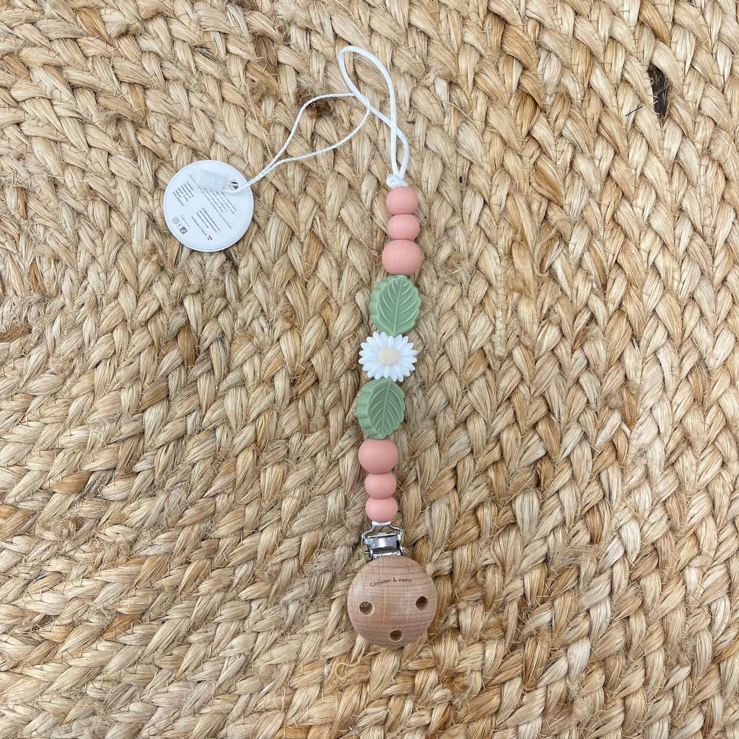 Buzz Leaf and Daisy Pacifier Holder Chain