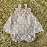 BabyVip Polka dot blouse and culotte