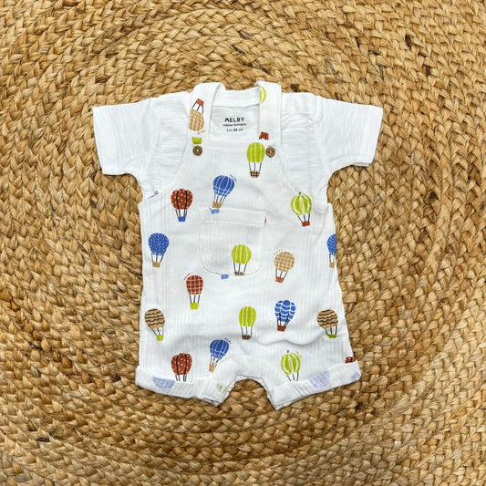 Melby Dungarees with hot air balloons t-shirt