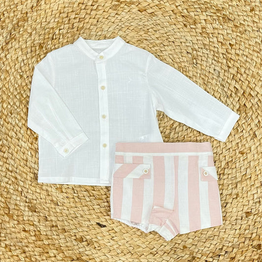 Yoedu Striped shirt and culotte